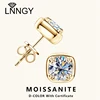 Lnngy Sparkling 6.5MM 1CT Moissanite Earrings For Women Certified 925 Sterling Silver Square Shape Stud Earring 2025 New Jewelry