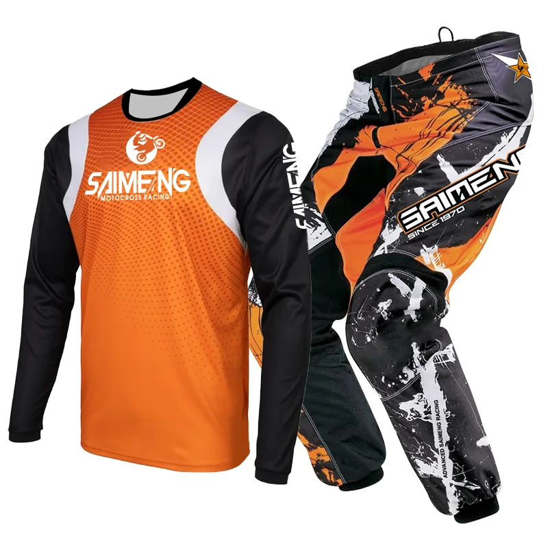 2026년 신형 어린이용 모토크로스 기어 세트 엔듀로 크로스 저지 팬츠 키트 남아 여아 레이싱 슈트 유스 오토바이 4 5 6 7 8세용 블랙