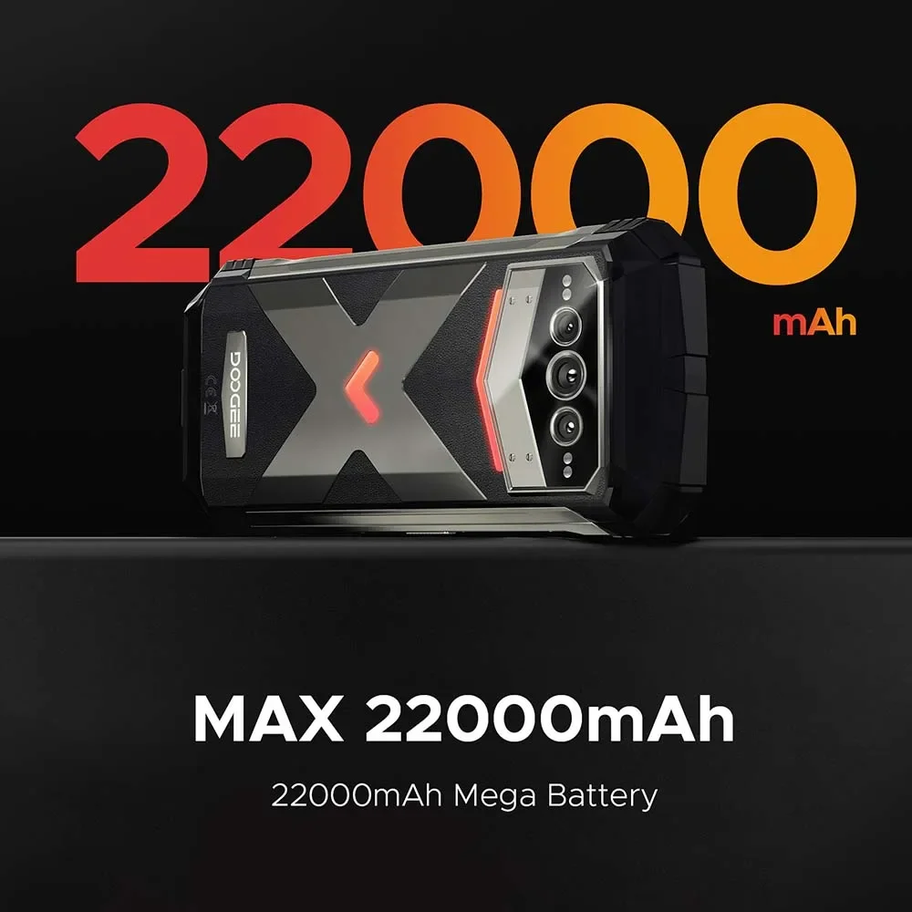 World Premiere DOOGEE V Max Plus Rugged Phone 22000mAh 36GB(16+20) 512GB 200MP Camera Phone 6.58