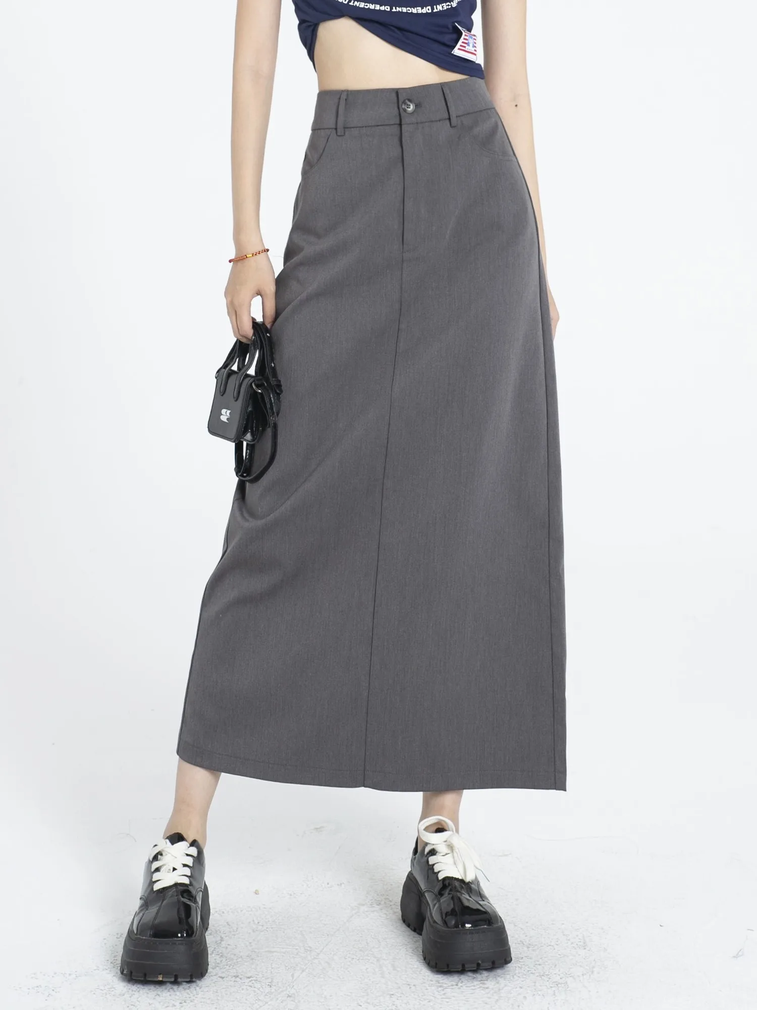 Serephina Grey Maxi Skirt – Beginning Boutique NZ