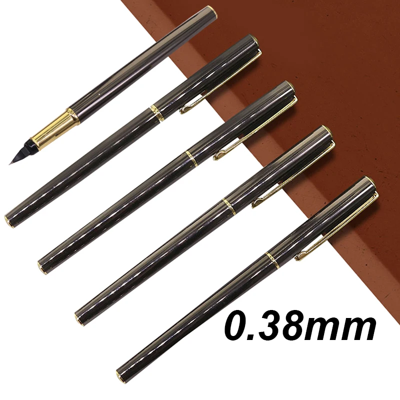 Pure Metal 0.38mm Extra Fine Fountain Pen Fine Gift PenSstudent School