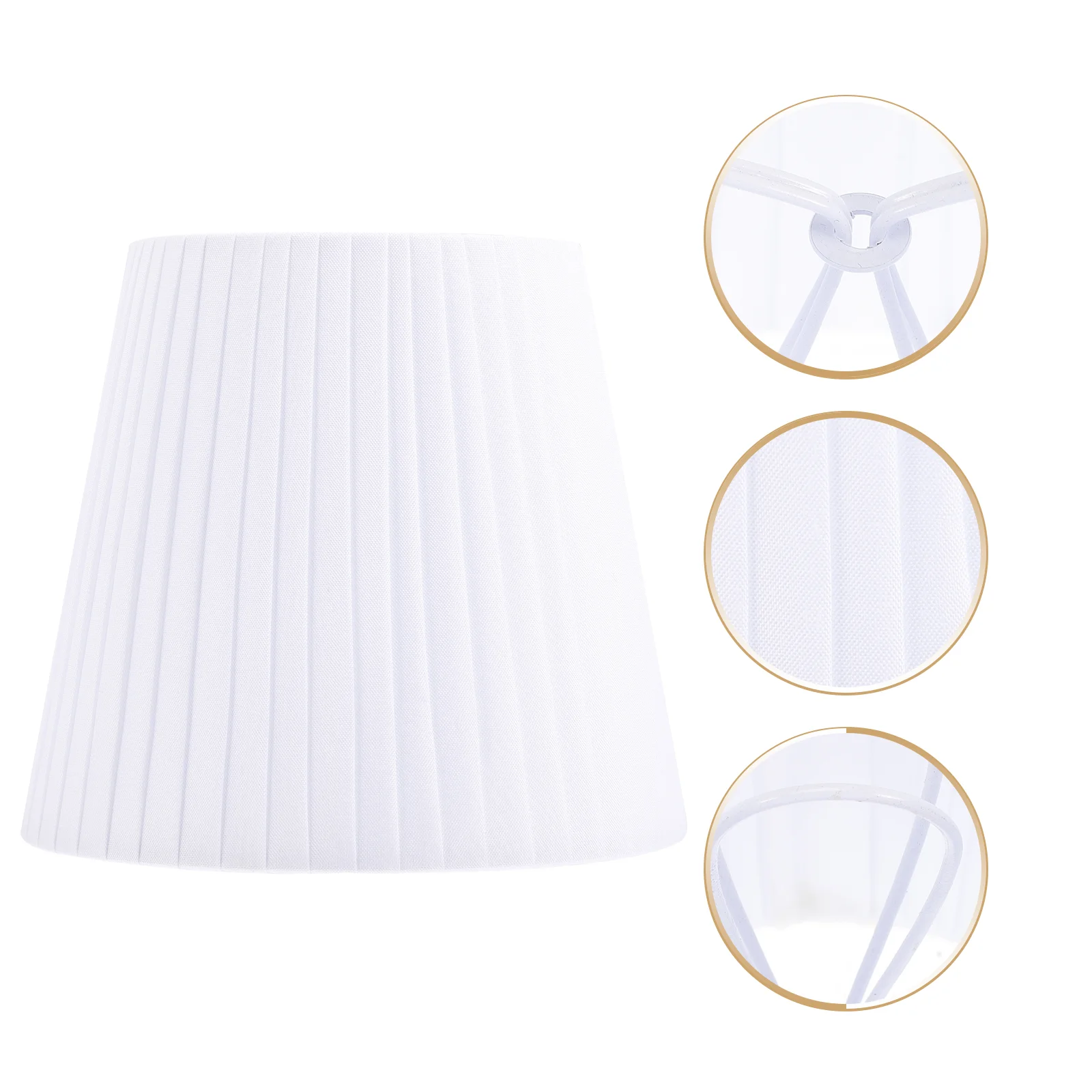 

Clip On Lampshade Table Lamp Fabric Lamp Shade No Dazzling Drum Lampshade
