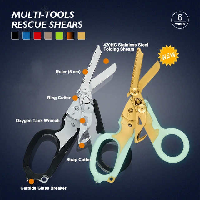 Mini Portable Emergency Raptors Shears Tactical Folding Scissors Outdoor  Survival Hand Tool - AliExpress