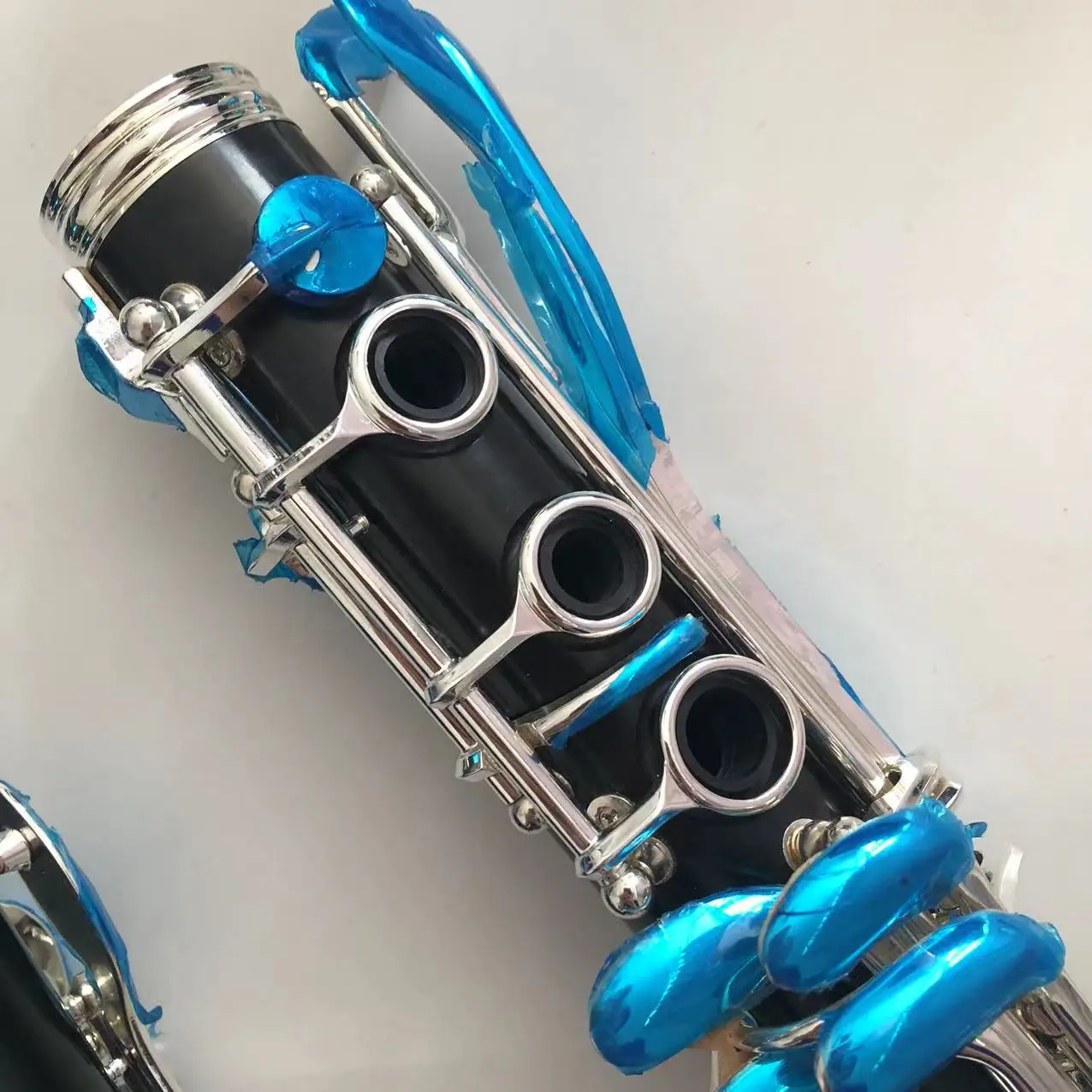 Factory processing ebony clarinet silver plated 17 key Bb clarinet Professional Performance level