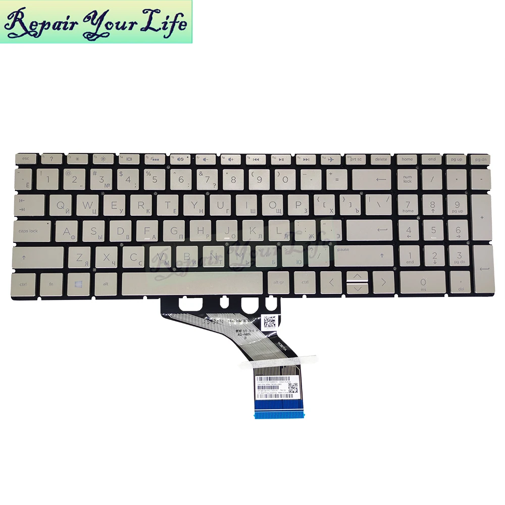 Teclado Retroiluminado Russo para hp Pavilion Tpn-c135 15-ec 15-da 15-db 15-df 15-dx 15-dw 15-cx 15-cs Tpn-c136 Original - Imagem 3