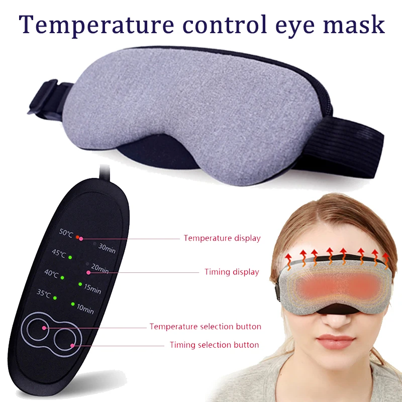 

Sleep Mask Temperature Control Cotton Eye Mask Heat Steam Dry Eye Eyeshade Cover Shade Eye Patch Blindfold Sleeping Hot Eyepatch