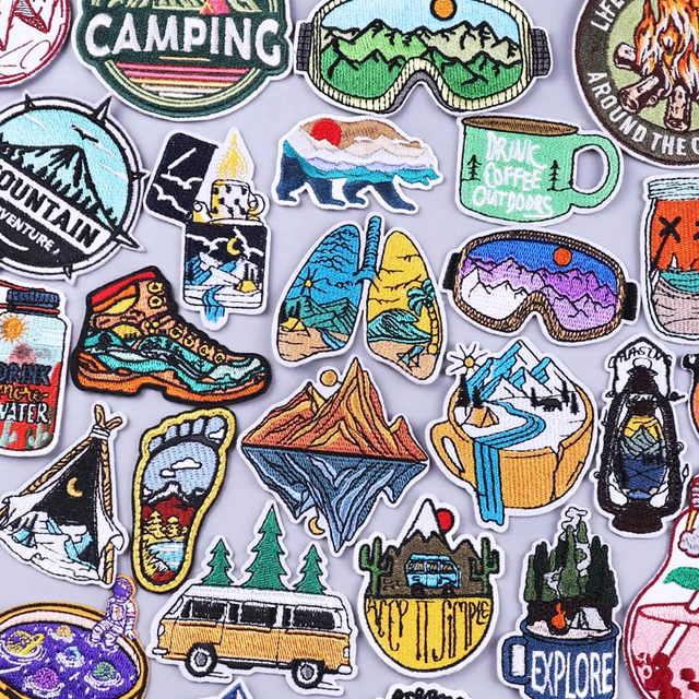 Hiking Patches On Clothes, Iron On Patches