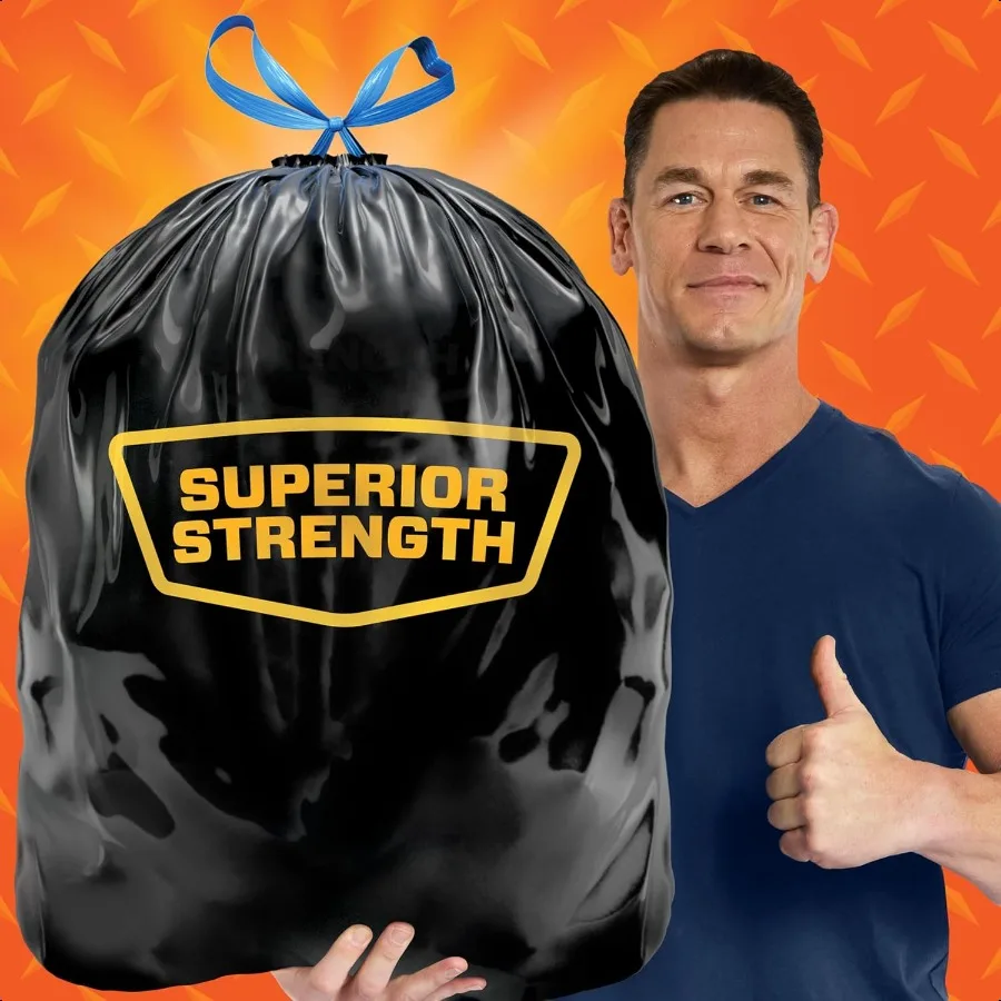 Durable 30 Gallon Drawstring Trash Bags