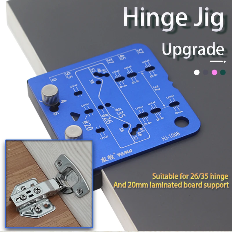 35mm Hinge Boring Jig 26mm Hinge Hole Drilling Guide Locator Drilling Jig Drill Bits Woodworking Door Hole Opener Cabinet