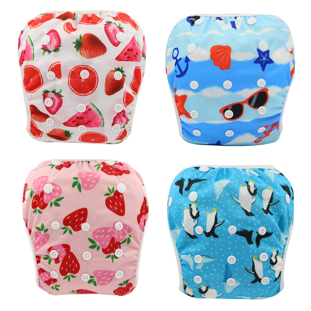 Ohbabyka Baby Swim Diaper Reusable Swimsuit Diaper Baby Shower Gifts Leakproof Adjustable Unicorn Pool Pant for Boys Girls 0-3Y
