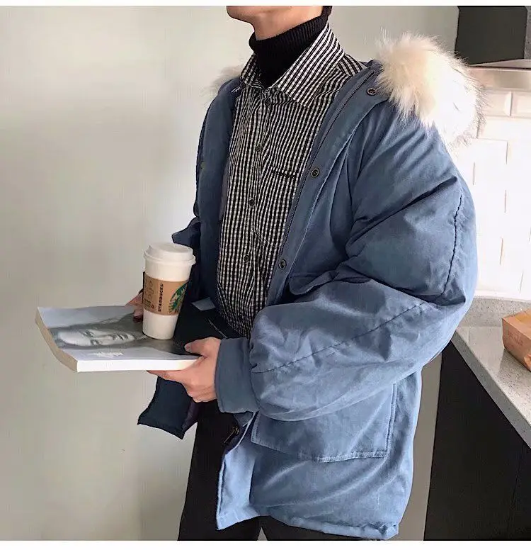2023 New Autumn Winter Mid Length Cotton Coat Women Thickened Jacket Furred Collar Hooded Bread OverCoat