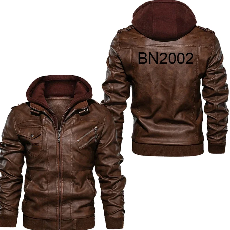 Popular Custom Logo Men PU Cotton Loose Casual Zipper Autumn Winter High Quality Handmade Hooded Diy Logo Leather Jacket Coat