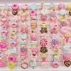 100pcs/Lot Factory Wholesale Open Adjust Child Finger Rings for Party Cosplay Show Resin Jewelry Cute Girls Animal Foods Fruits 3