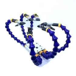 Octopus Soldering Helping Hands with Flexible Arms and Iron Holder (With 6 arms)