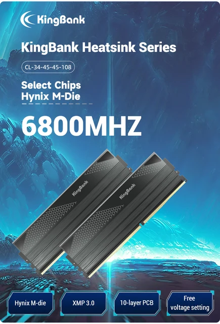 KingBank Memoria Ram RGB RAM DDR5 48GB 24GBx2 6800MHz DDR5