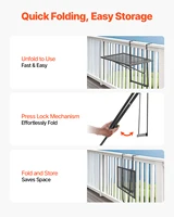 SucceBuy Table suspendue pour balcon, pliable en métal, pour balustrade, table de bar extérieure pour balustrades, table de service 5