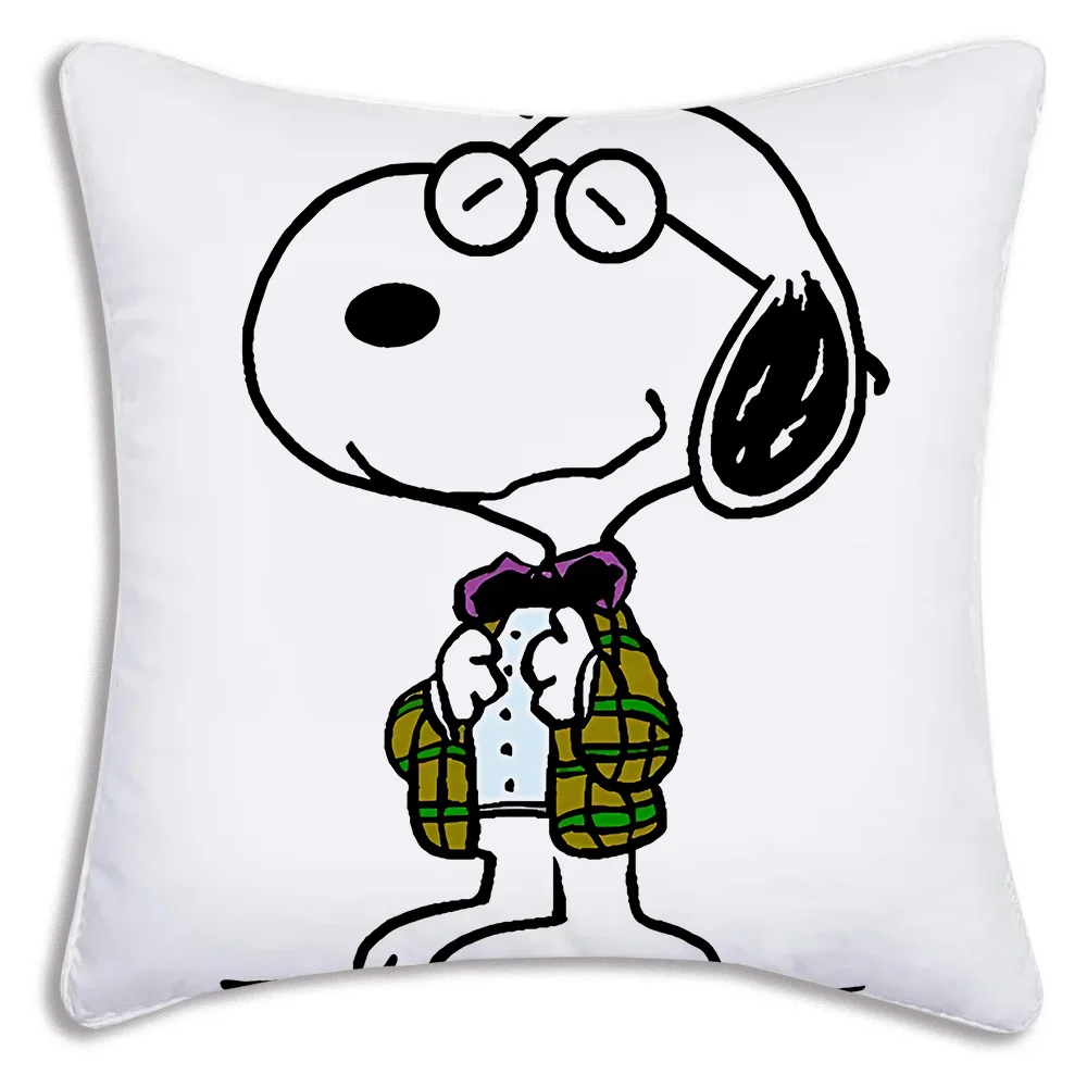 thumbnail image 1 of Fundas de almohada S-Snoopy con dibujos animados para sofá, decorativas, para el hogar, con impresión a doble cara, funda de cojín corta de felpa bonita, 1 of 5