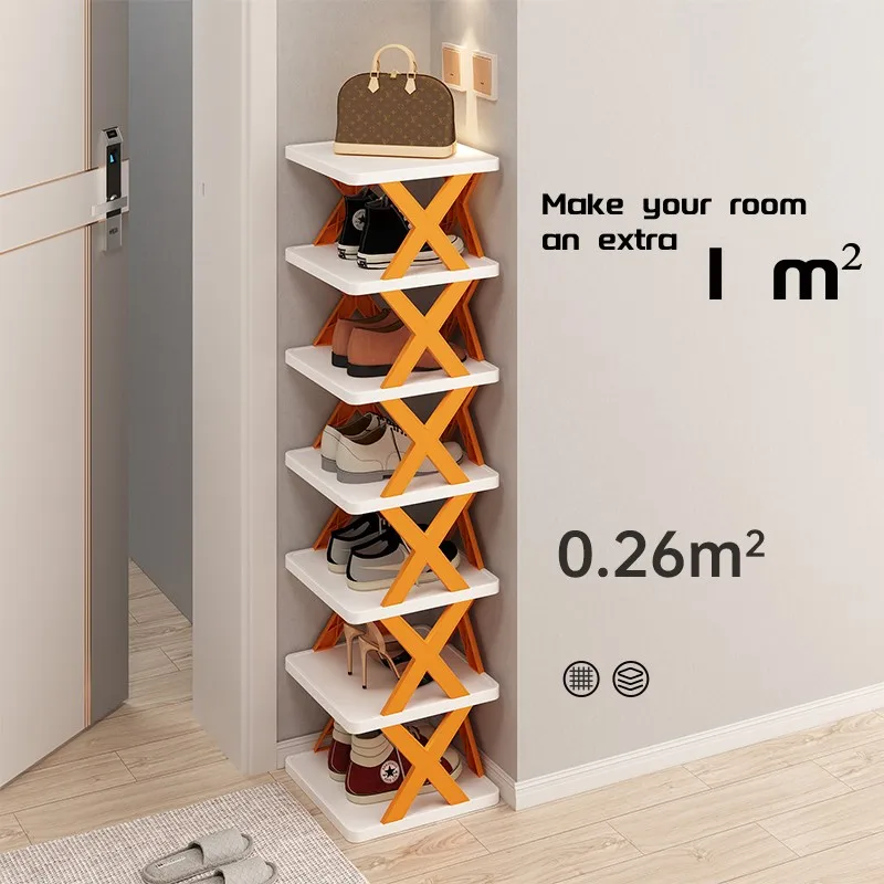

DIY Flexible Shoes Organizer Stackable Space Saving Multi Layer Shoes Storage Rack Easy-assembled Closet Shelf Plastic Cabinets