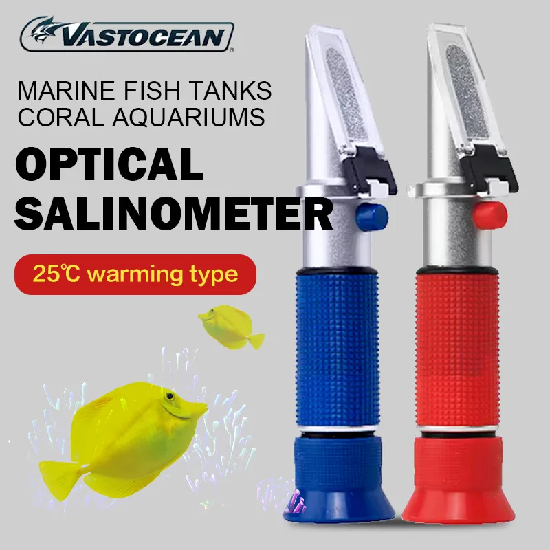 VASTOCEAN Seawater Optical Specific Gravity Salinometer Temperature Replacement Optical Salinometer for Seawater Fish Tanks