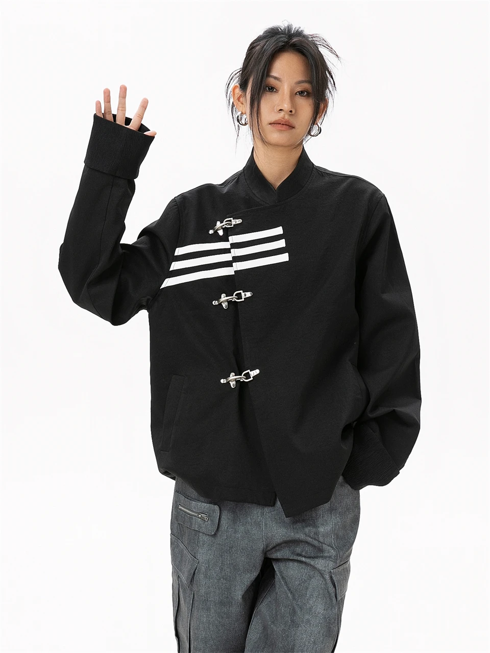 Oversized Womens Blazer - Stylish Chinese Style Jacket for 2024 Fashion Trends