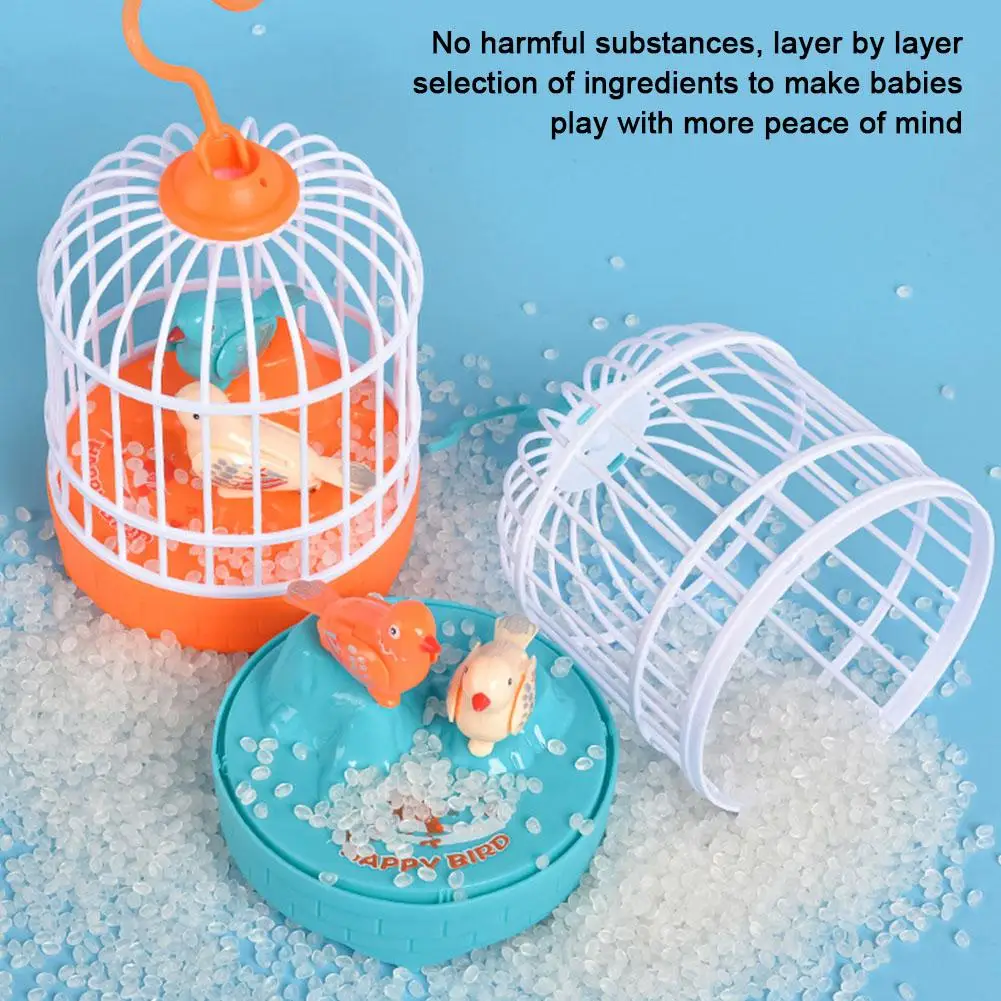 Children Electronic Simulation Bird Cage Toy With Sound Inductive Sound Voice Control Bird Cage Birdcage Voice Parrot Cage Toys 3