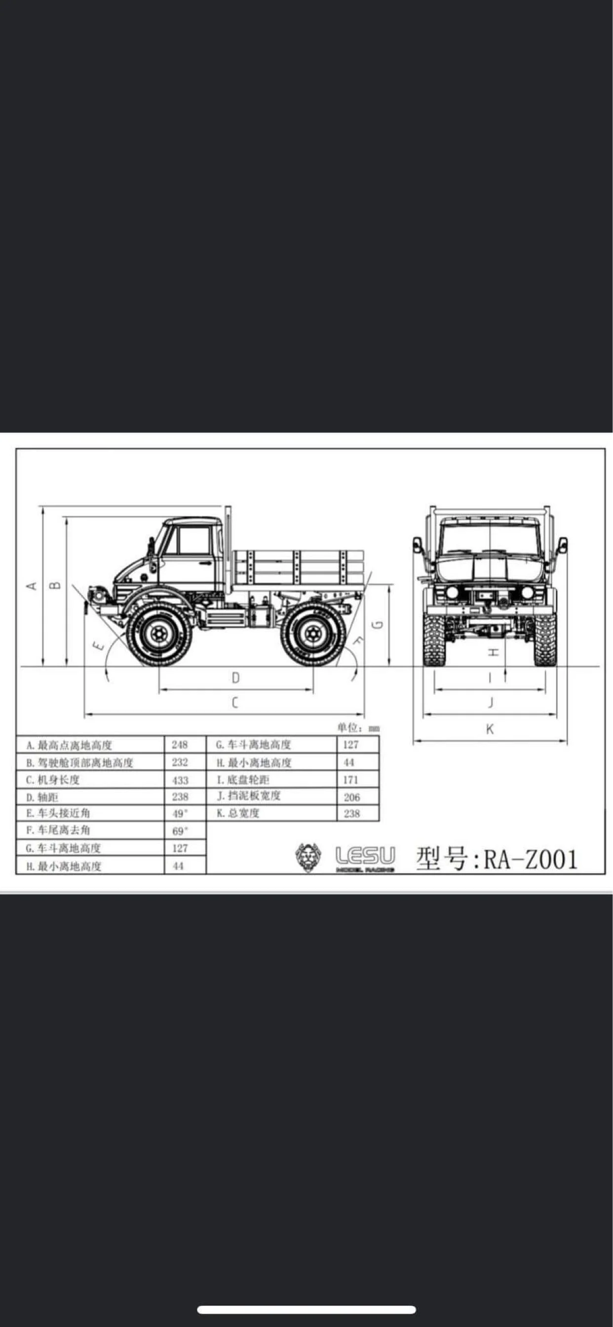 1/10 4*4 Lesu RC Off-Road Truck Rave-U406 Mini Metal Remoted Climbing Cars Toucan Kit For Vehicle Toys for Boys Th21229 6