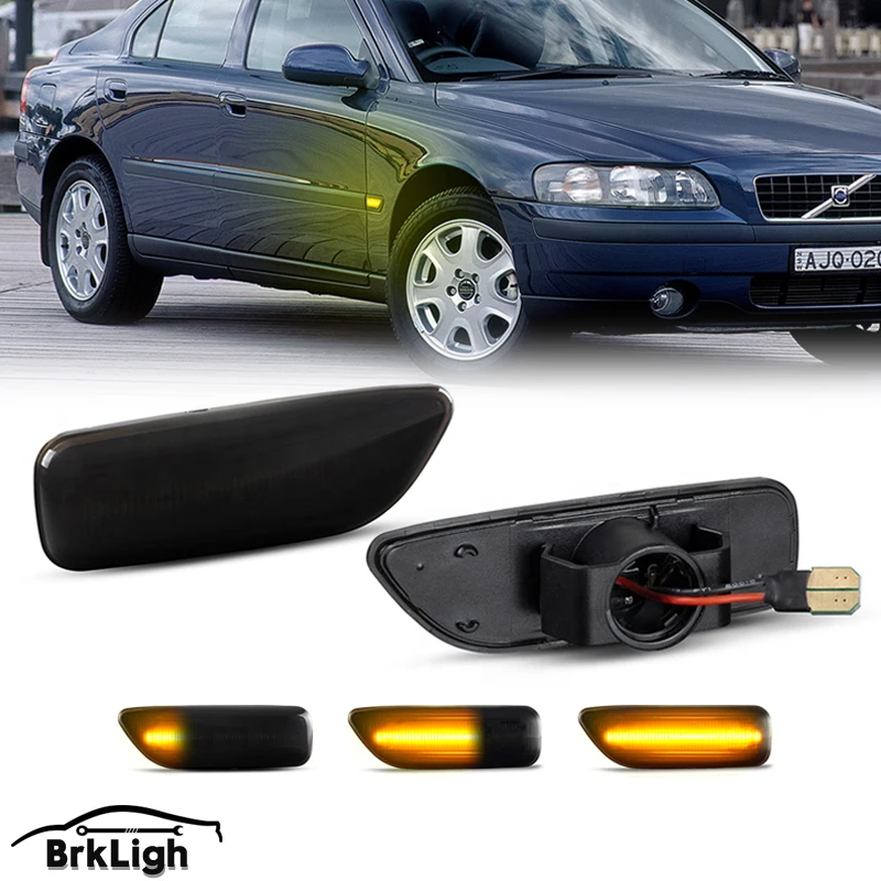 

Canbus For Volvo XC90 S80 XC70 V70 S60 2001-2009 2Pcs Amber LED Side Marker Blinker Turn Signal Light 30722641 3072264