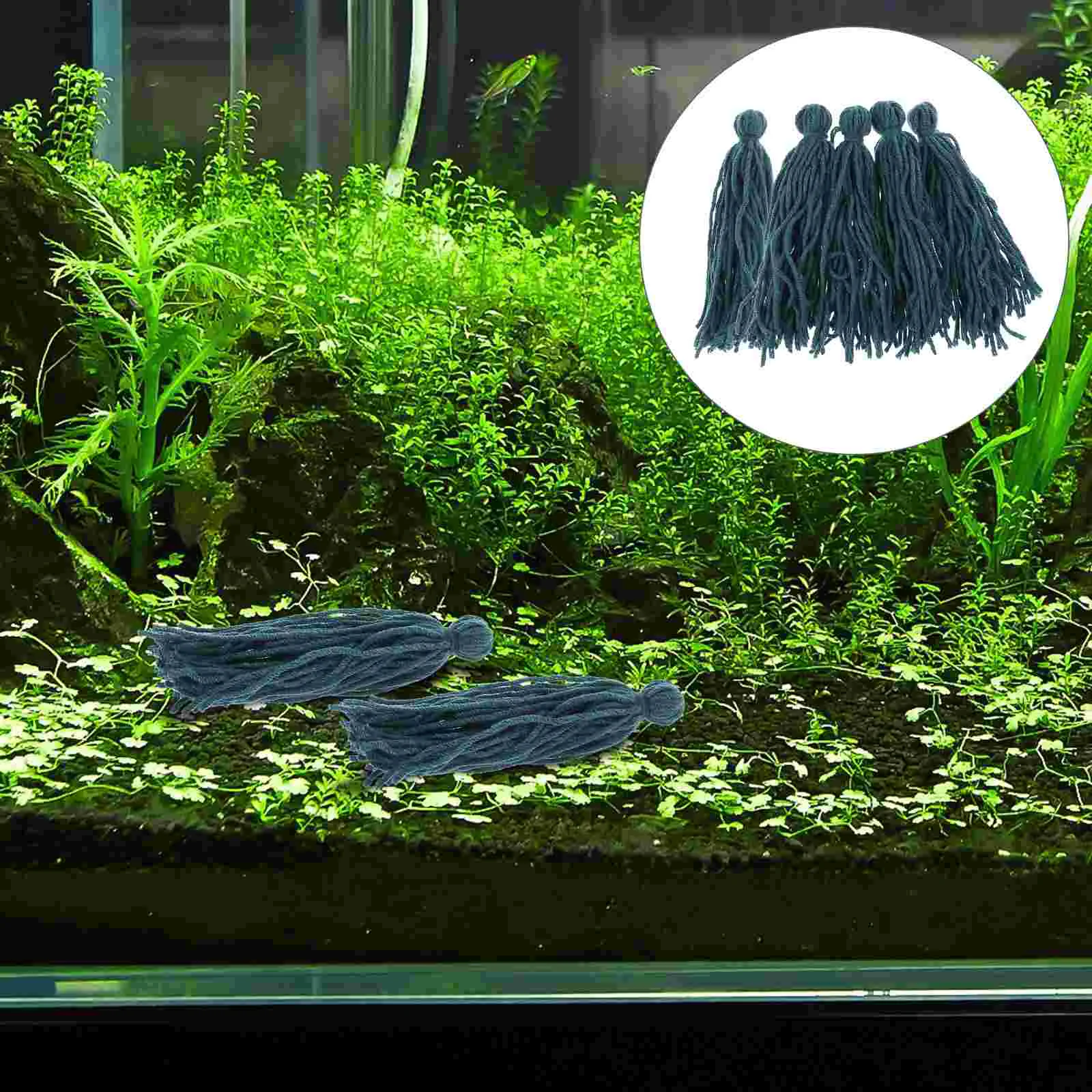 5 Pcs Fish Breeding Mop Spawning Tool Aquarium Decorations Shrimp Hatchery Egg Laying Pad Fish Tank Accessory Breeding Supplies