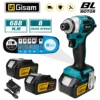 688N.m 8-Speed 1/4'' Brushless Electric Screwdriver Cordless Screwdriver Electric Drill Impact Driver Kit for Makita 18V Battery 1