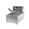 Deep Frying Pan Commercial Stall Electric Fryer Single Cylinder Single Sieve Deep Frying Pan Large Capacity French Fries Fryer F 4