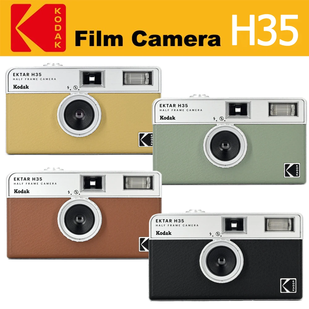 KODAK-EKTAR H35 Half Frame Camera, Reutilizável Film Camera com Flash Light, 35mm, Novo