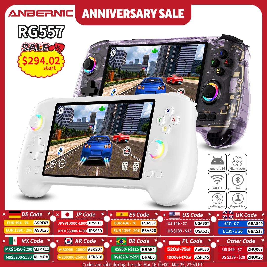 Anbernic Rg557 Handheld Game Console With Amoled Display Android_voghion.com