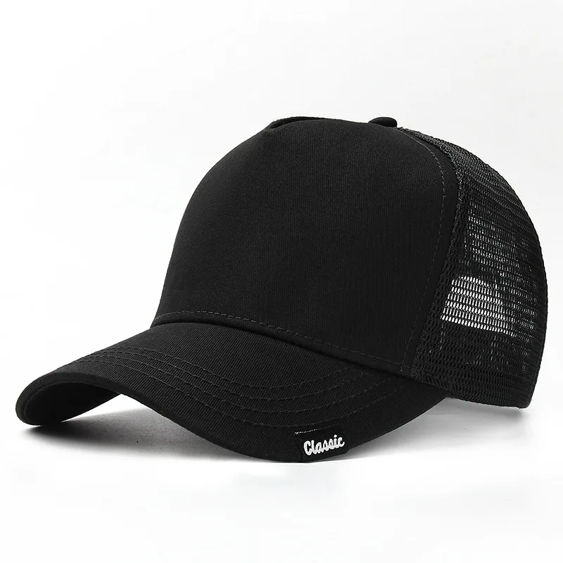 

Summer Men's Baseball Cap Sport Five Panel Plain Color Mesh Net Breathable Snapback Caps for Women Trucker Bone Gorras Dad Hat