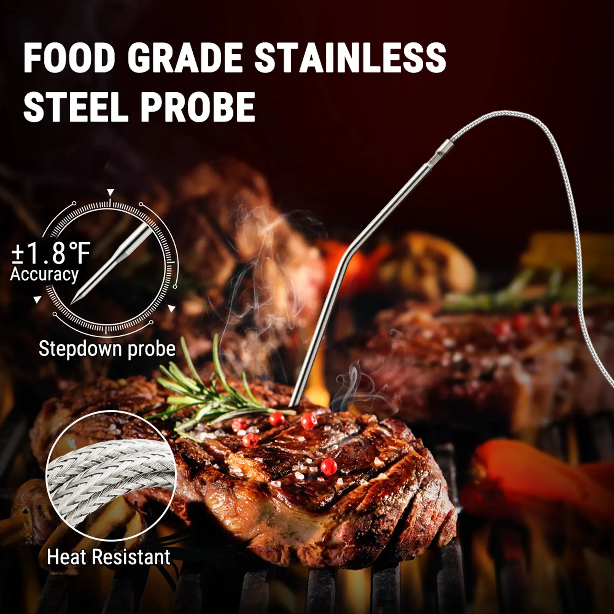 ThermoPro TP06B Digital Kitchen Food Thermometer Single Probe with Timer/Temperature Alarm for Smoker BBQ Meat Cooking digital thermometer food thermometer bbq thermometer