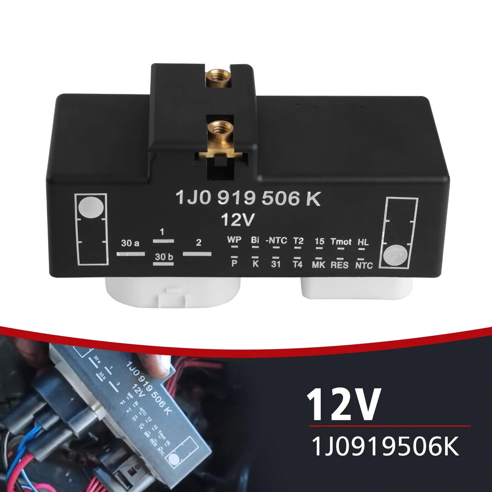 thumbnail image 2 of Radiator Cooling Fan Control Module Relay 1J0919506K For VW Beetle Golf Jetta TT 2000-2012 2 of 3