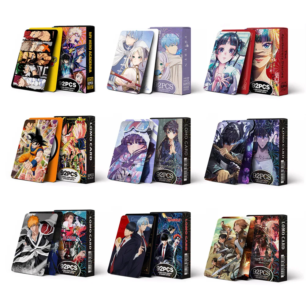Anime Haikyuu Lomo Card Postcard Toy Demon Slayer Genshin Impact Collection Cards With Stickers Birthday Gift