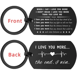 Sentimental Love Keychain - Perfect Gift for Anniversaries, Birthdays, and Valentine's Day (I love you More)