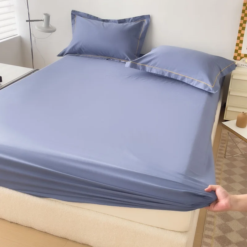 100% Egyptian Cotton 400TC Bedding Bed Sheet Set Luxury Fitted Sheet Flat Sheets With Pillowcase Bedsheet Soft Comfort Bed Lines 3