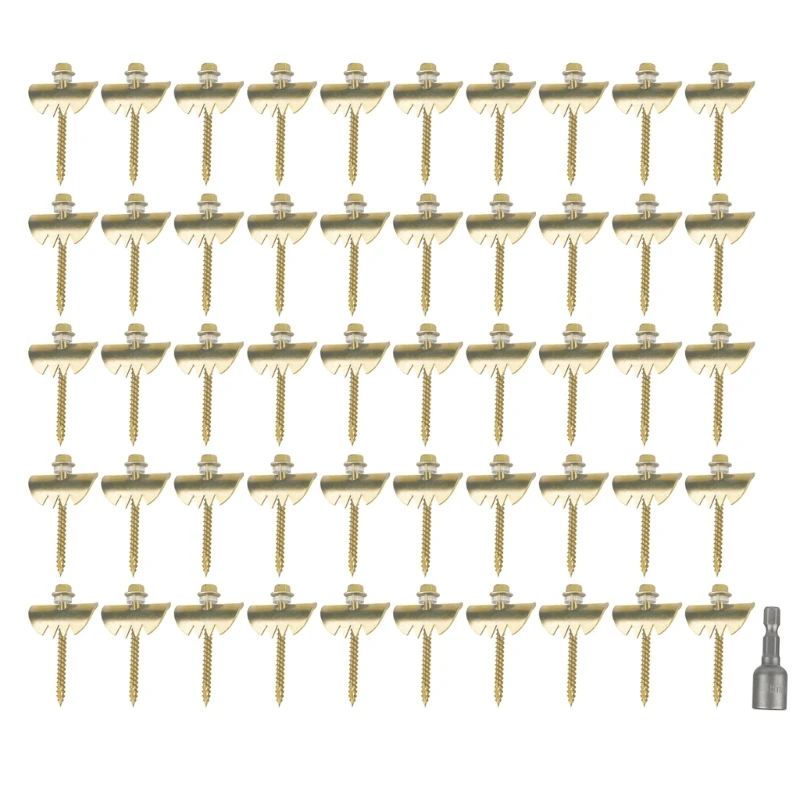 

50xReliable Fence Nails for Farming Gardening Reuse Fence Staple Screws Staple