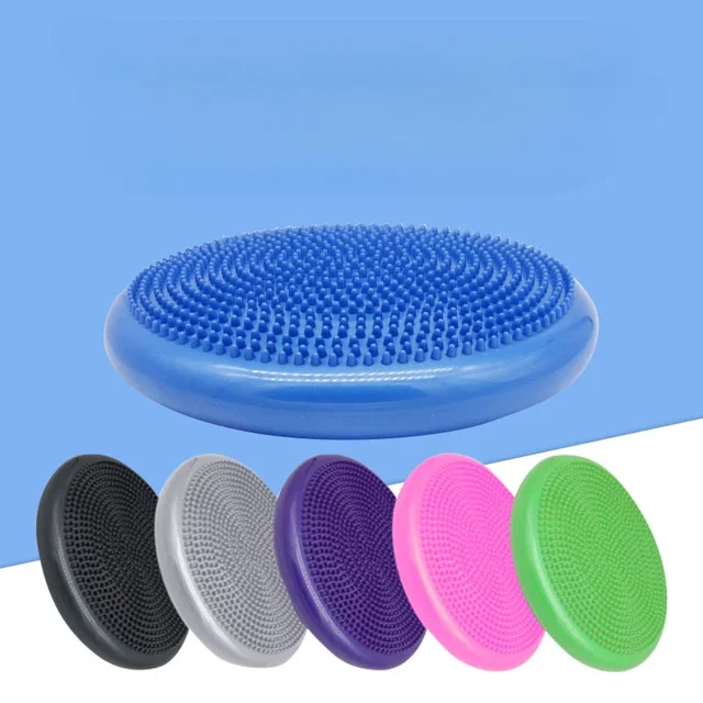 Thickened Yoga Mat Flat Balance Massage Yoga Trainer Exercise Fitness Equipment Shock Absorption Mat For Home Gym with Pump