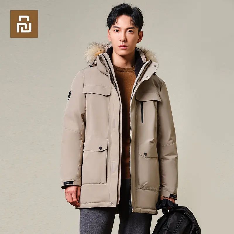 

Youpin PELLIOT Men Outdoor Down Jacket Men's Winter Thick Warm Jacket Parka With Hood -30℃ Cold Resistance Puffer Jacket Coat