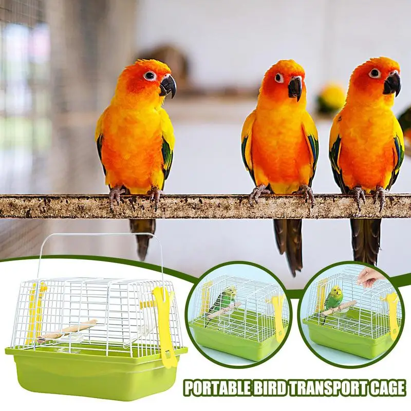 

Bird Transport Cage Parrot Transport Cage Travel Carrier Wire Material Bird Carrying Supplies durable Parrot Cage Products