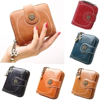 Women Money Storage Short Wallet Portable PU Leather Coin Pocket Purse Credit Debit Card Holder Carrying Bag Yellow 1