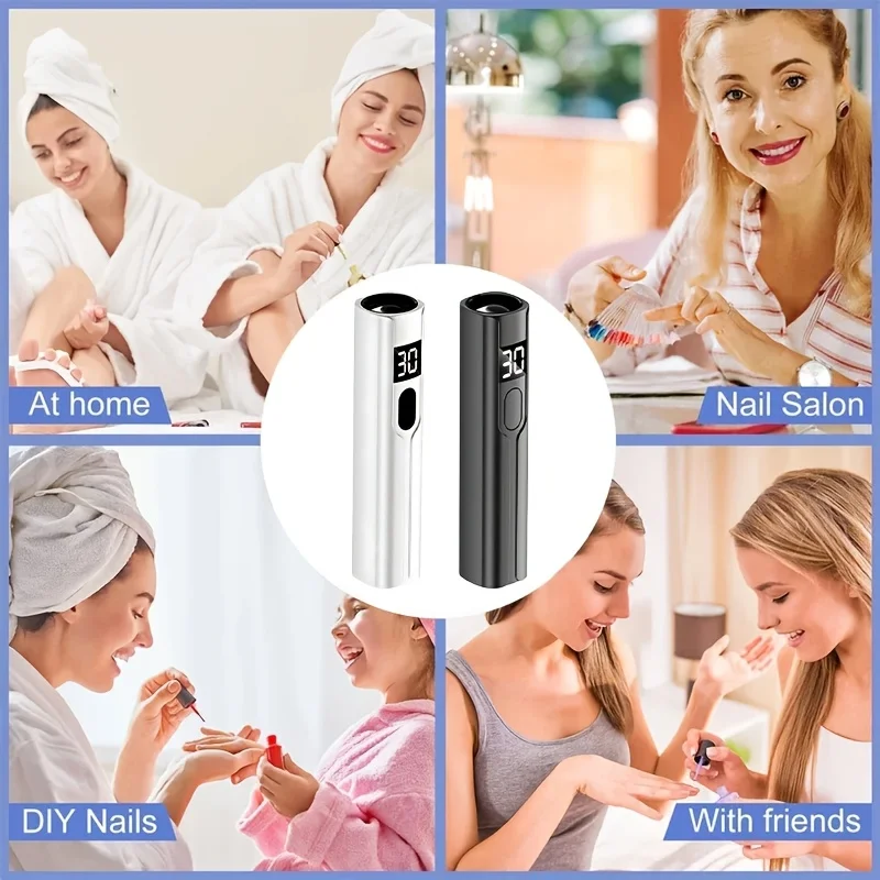 전문가용 네일 UV LED 램프 데스크 디스플레이 포함 충전식 휴대용 미니 네일 드라이어 스탠드 UV 램프 네일아트용 분리형
