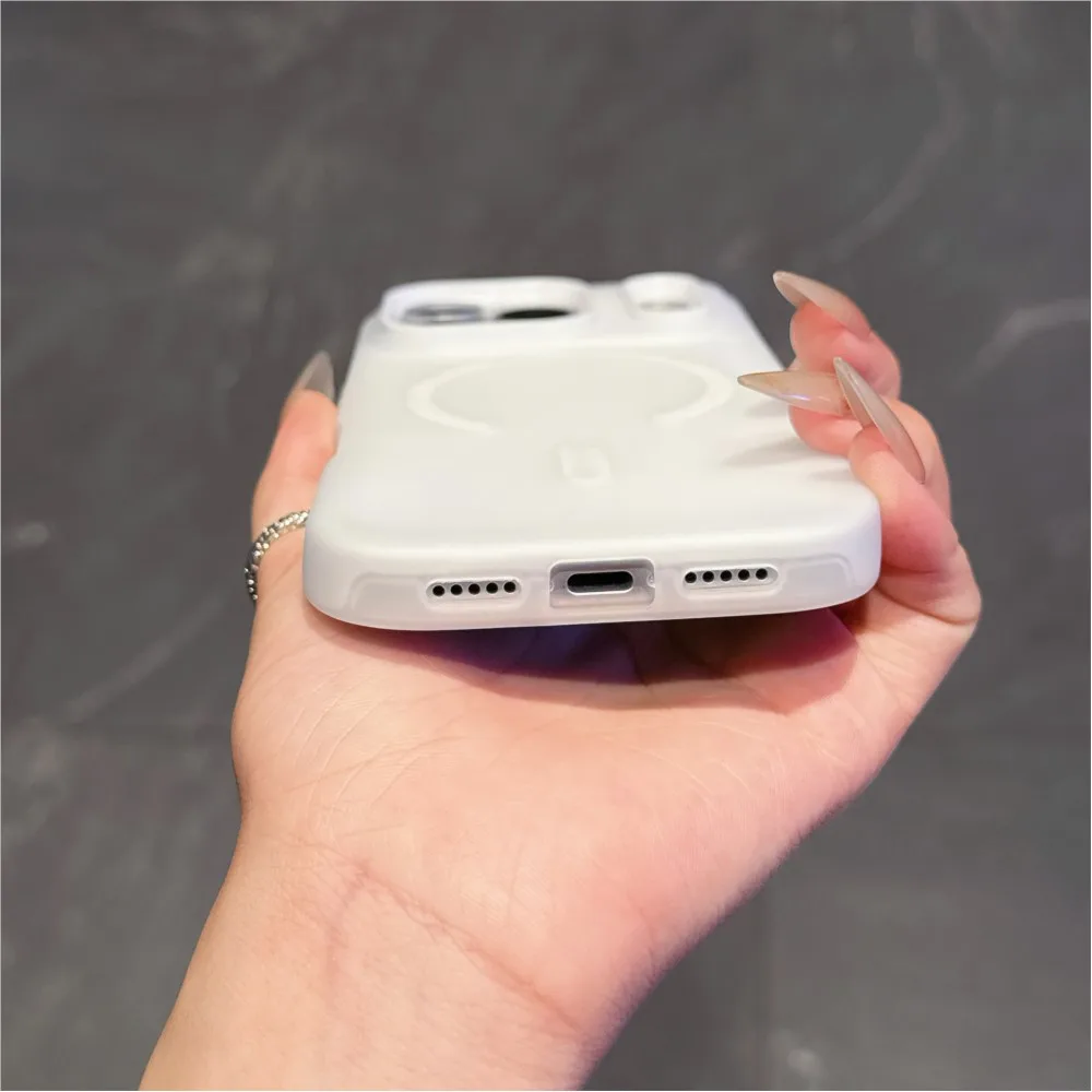 Candy Color Matte 2-in-1 Magnetic Wireless Charging Phone Case Cover