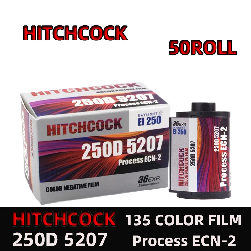 

50 рулонов HITCHCOCK 5219(500T) 5203(50D) 5207(250D), негативная 135 пленка, 36 листов, фотопленка 135