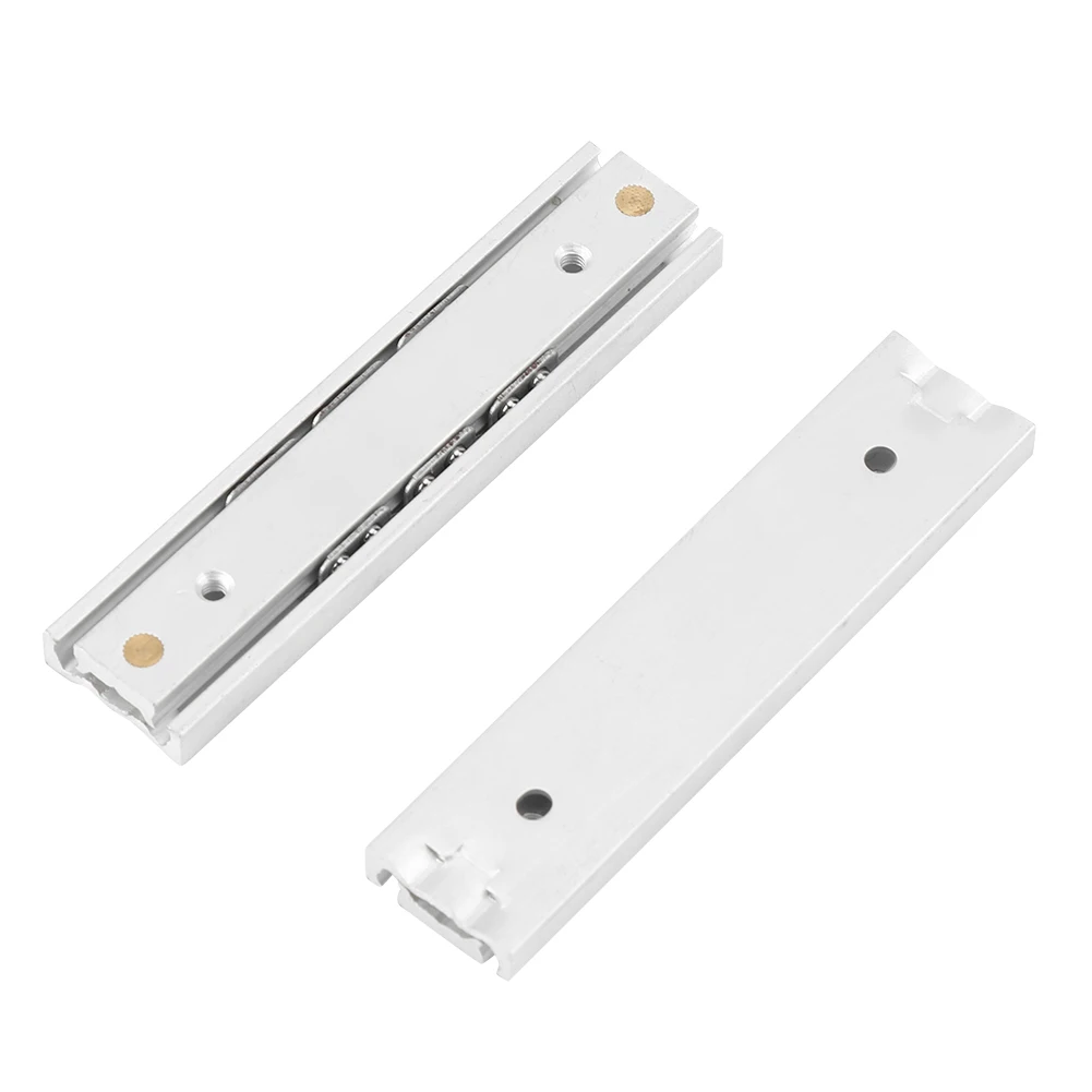 2Pcs 70/100/140mm Aluminum Alloy Mini Smooth Slideway Closet Drawer Cabinet Slideway Household Furniture Sliding Guide Rail