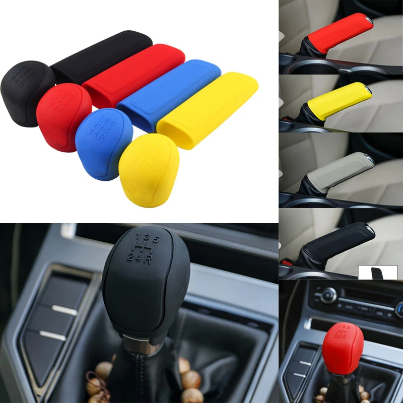 車のギアシフトノブカバー ハンドブレーキカバー シリカゲル ユニバーサルシリコンシフトカラー ギアシフト カラー Aliexpress
