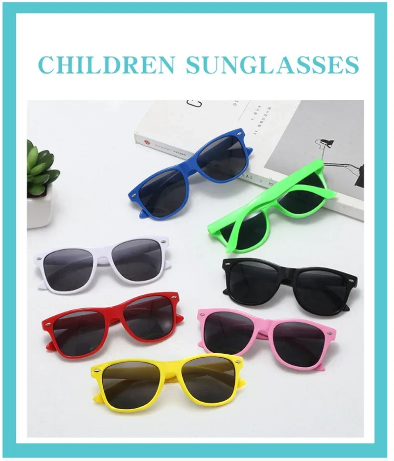 2023 Fashion Brand Kids Sunglasses Child Black Sun Glasses Anti-uv Baby Sun-shading Eyeglasses Girl Boy Sunglass