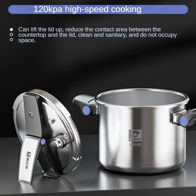 Explosion Proof Quick Cooking Pressure Cooker for Gas Stove and Induction Cooker Quick Cooking Function 120kpa 2